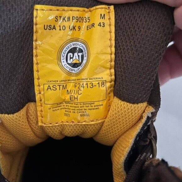 CAT Threshold Work Boot Mens Size 10 LEFT BOOT ONLY Amputee Single Replacement main image 6